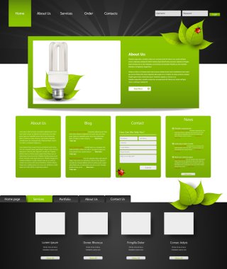 Eko Web sitesi şablon tasarımı,