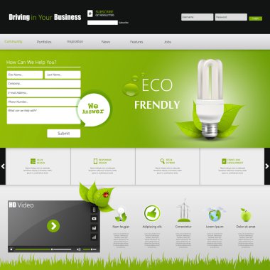 Eko Web sitesi şablon tasarımı,