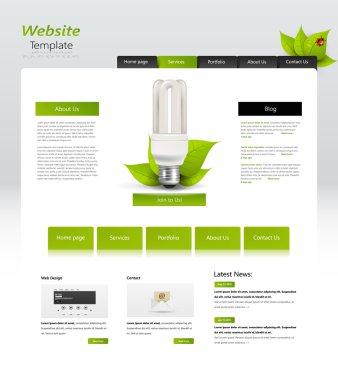 Eko Web sitesi şablon tasarımı,