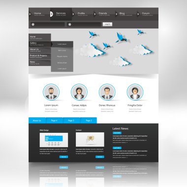 web sitesi şablonu tasarımı