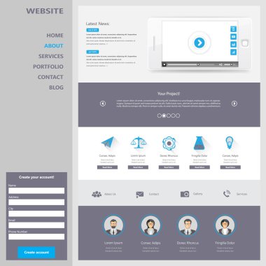 web sitesi şablonu tasarımı