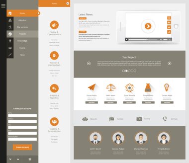 web sitesi şablonu tasarımı