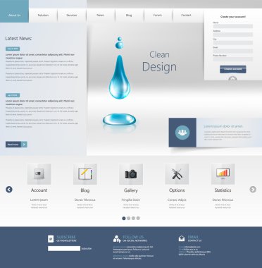 web sitesi şablonu tasarımı
