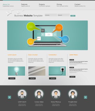 web sitesi şablonu tasarımı