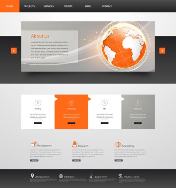 web sitesi şablonu tasarımı