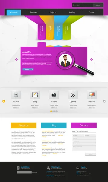 ウェブサイトのテンプレートデザイン — ストックベクタ