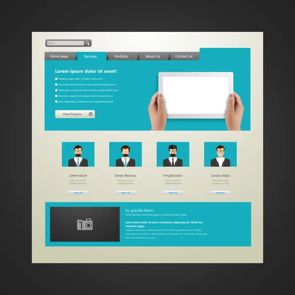 ウェブサイトのテンプレートデザイン — ストックベクタ