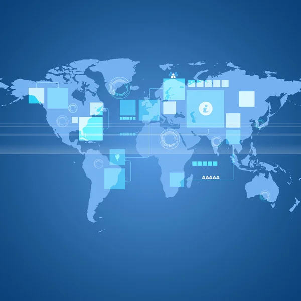 Tierra mapa negocio — Vector de stock