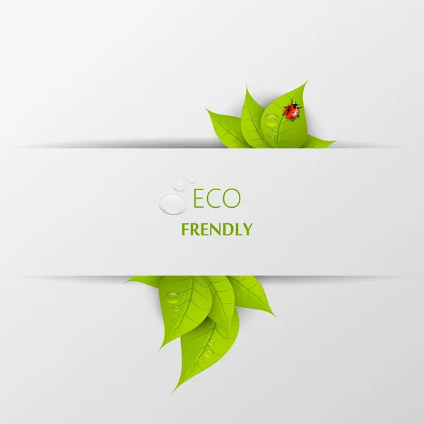 Verde eco diseño abstracto — Vector de stock