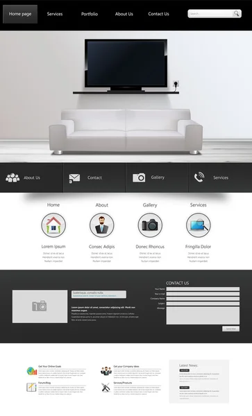 웹 템플릿 디자인 — 스톡 벡터