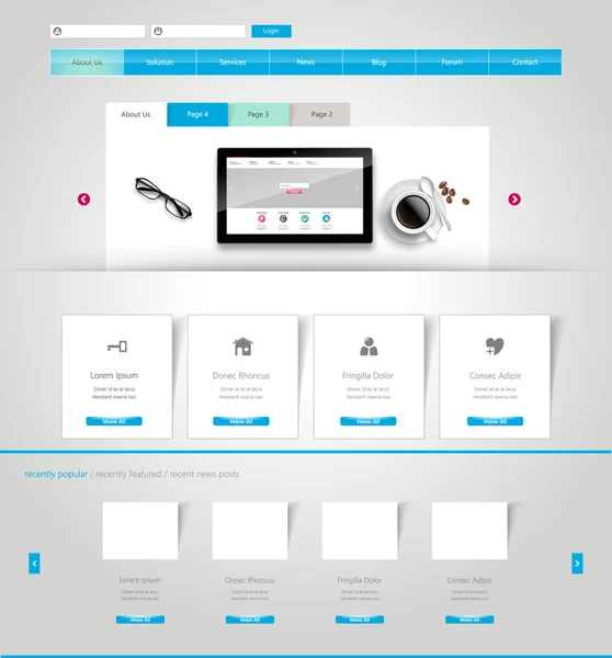 Diseño de plantilla web — Archivo Imágenes Vectoriales