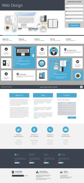 Diseño de plantilla web — Archivo Imágenes Vectoriales