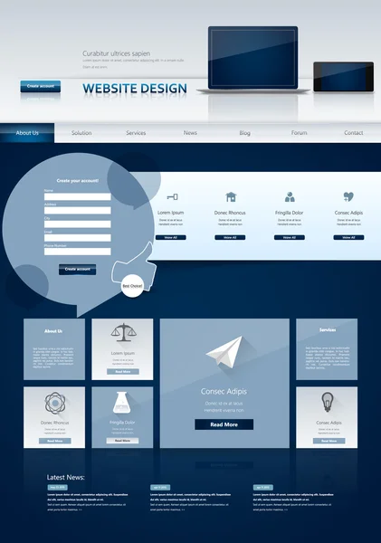 Дизайн сайта — стоковый вектор