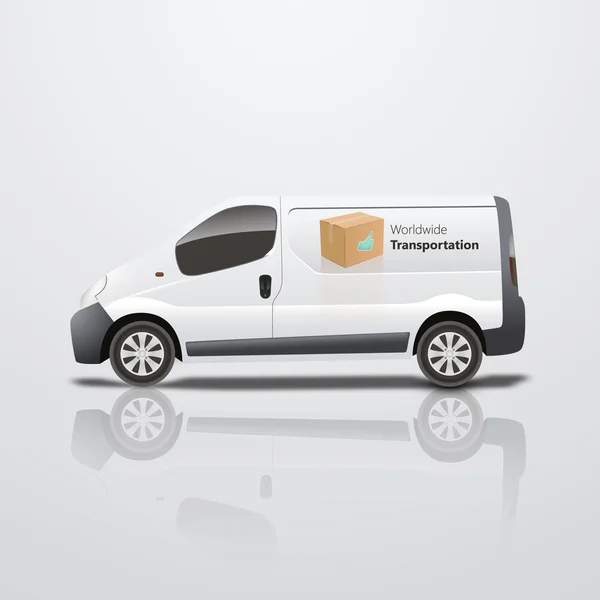 White delivery van — Stock Vector