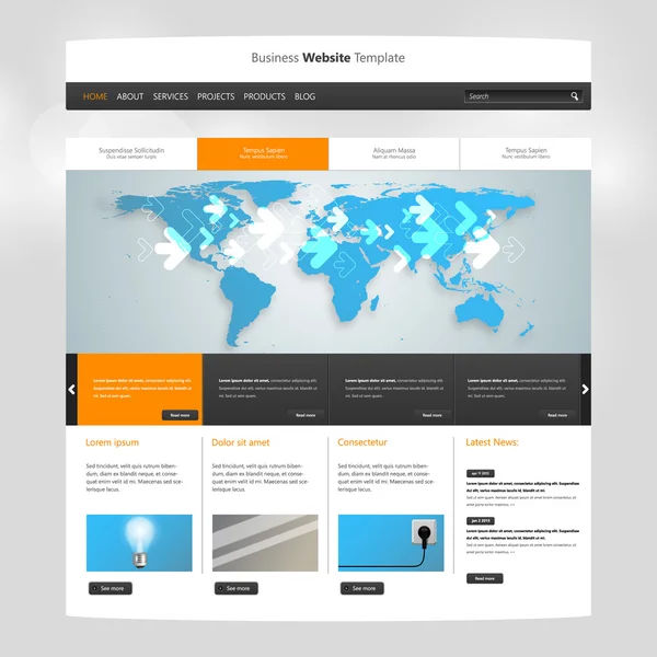 Diseño de plantilla web — Archivo Imágenes Vectoriales