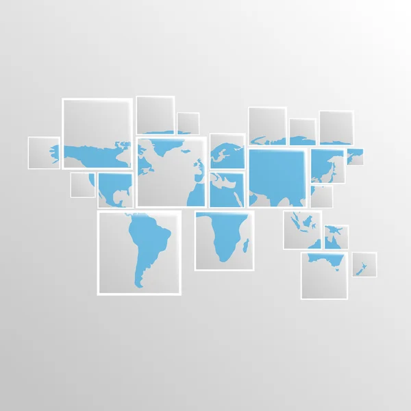 Mapa Mundial do Mosaico —  Vetores de Stock