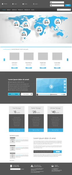 웹 템플릿 디자인 — 스톡 벡터