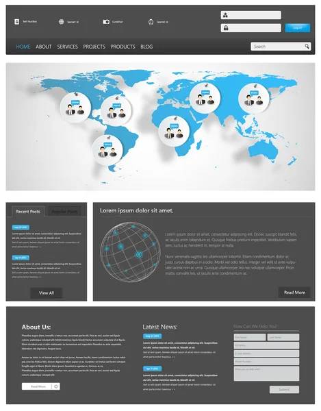 Diseño de plantilla web — Vector de stock