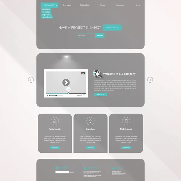 Diseño de plantilla web — Archivo Imágenes Vectoriales
