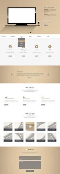 Website template ontwerp — Stockvector