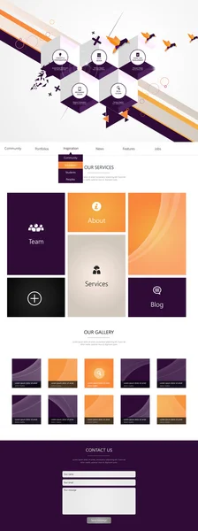 ウェブサイトのテンプレートデザイン — ストックベクタ