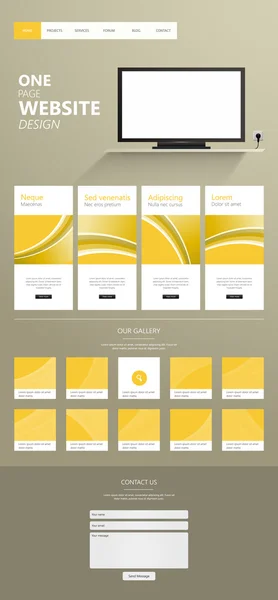 ウェブサイトのテンプレートデザイン — ストックベクタ