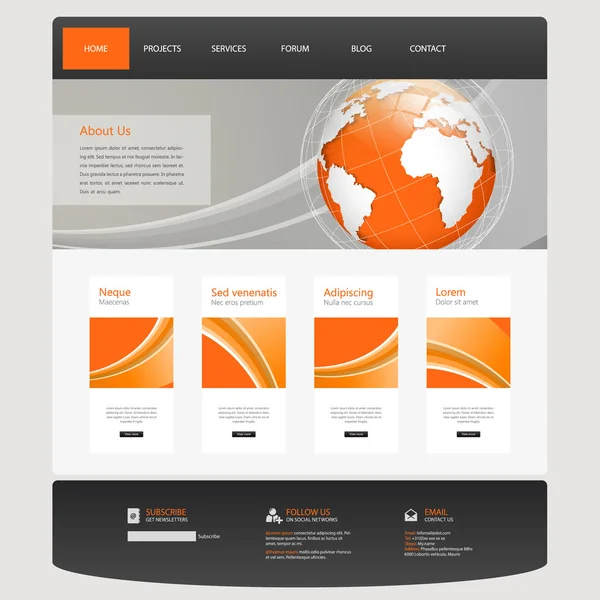 Design der Webseite — Stockvektor