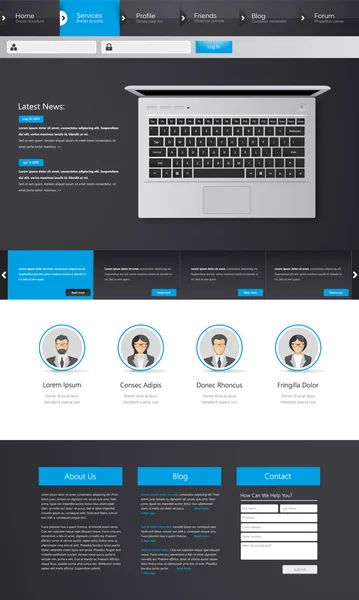 Website template ontwerp Stockvector