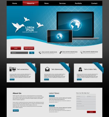 web sitesi şablonu tasarımı