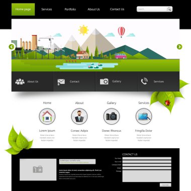 Eko Web sitesi tasarım şablonu.