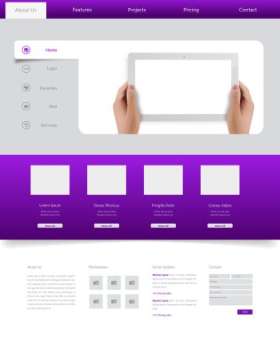 web sitesi şablonu tasarımı