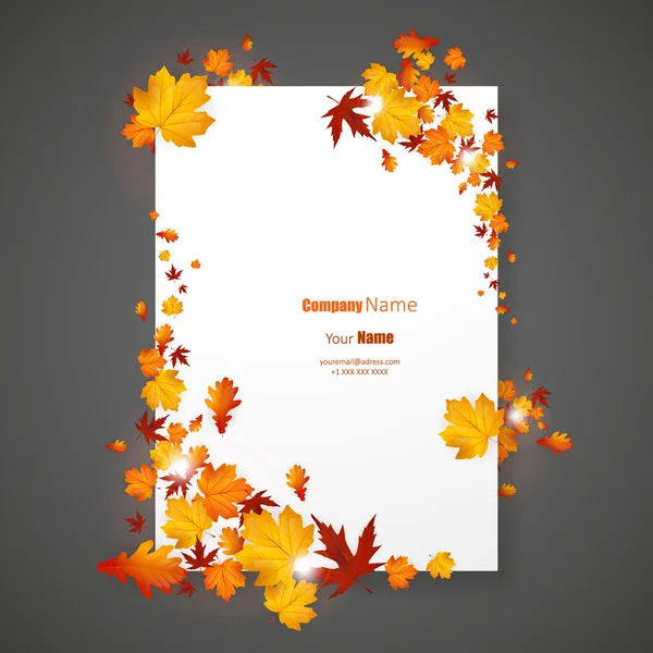 秋の背景の空の白 — ストックベクタ
