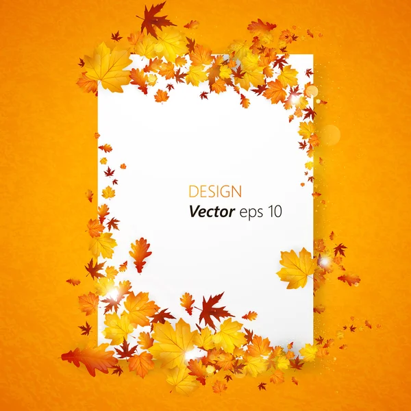 Beyaz sonbahar arka plan üzerinde boş