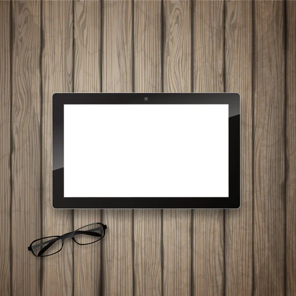 Digital tablet och glasögon — Stock vektor