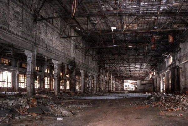 Workshop of abandoned factory — Stock Photo, Image