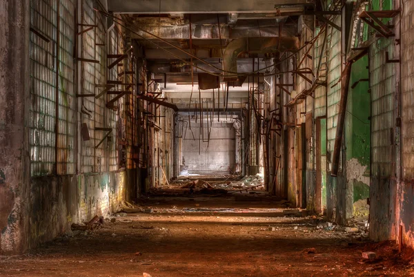 Workshop of abandoned factory — Stock Photo, Image