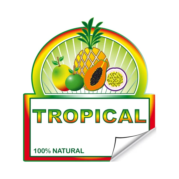 Egzotik meyveler için etiket