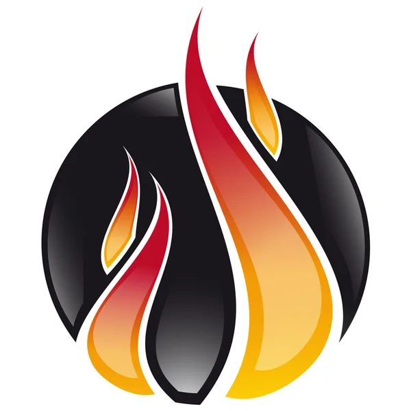 Icono de llama abstracta — Vector de stock