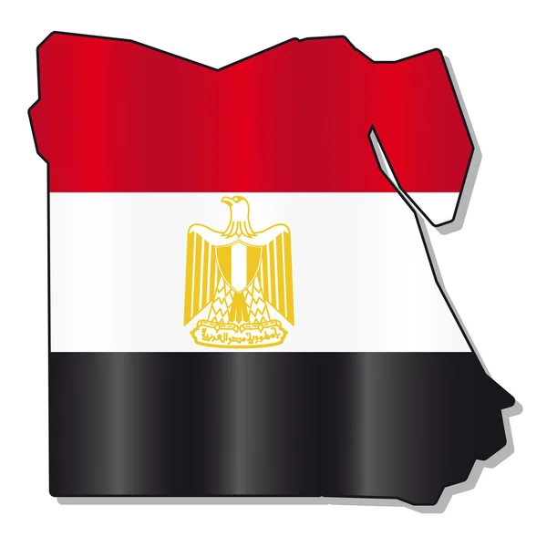 Bandiera egiziana — Vettoriale Stock