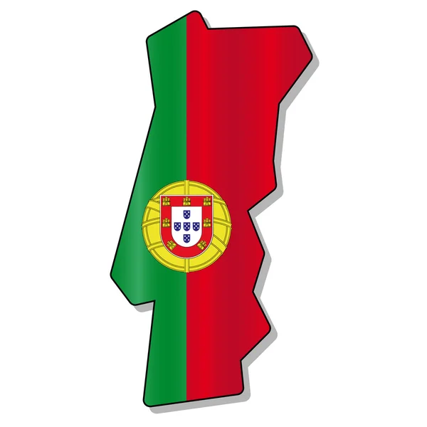 Portugal flagga — Stock vektor