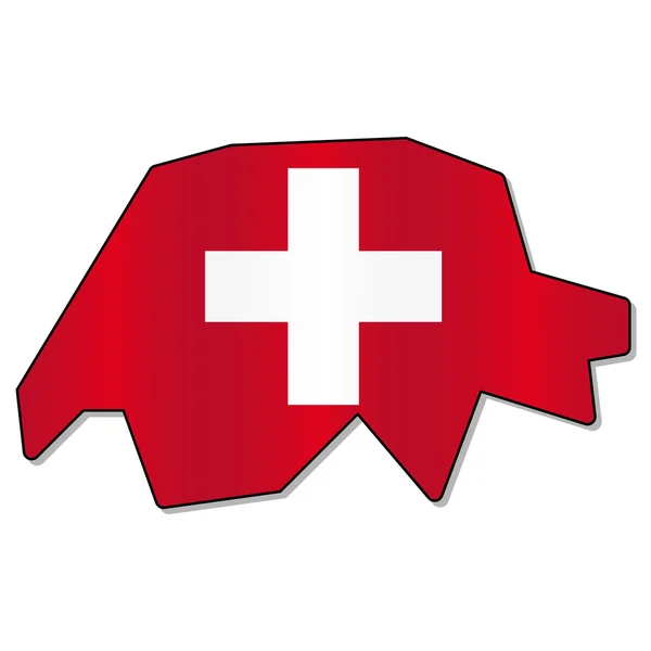Vlag van Zwitserland — Stockvector