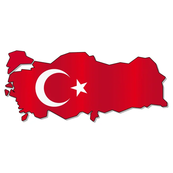 Türkische Flagge — Stockvektor