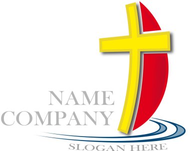 Christian çapraz gemi kırmızı ve sarı