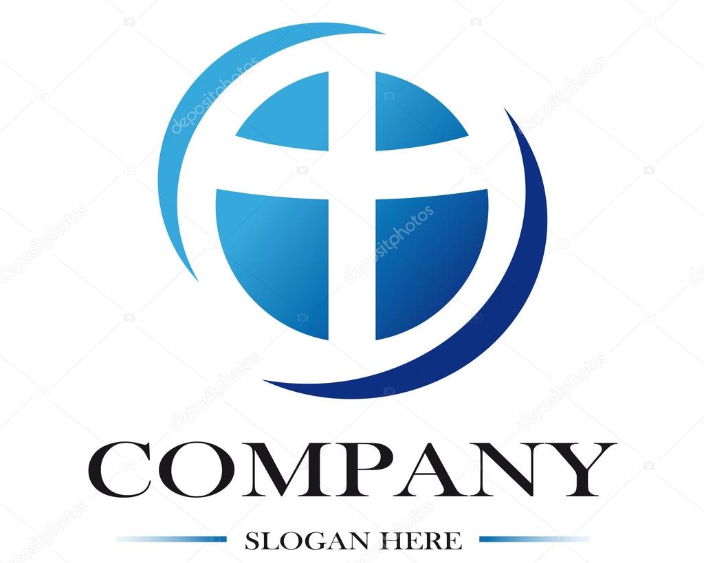 Christian cross blue isolated