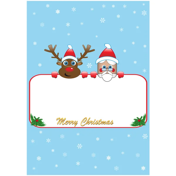 Noel poster rudolf ve Noel Baba ile