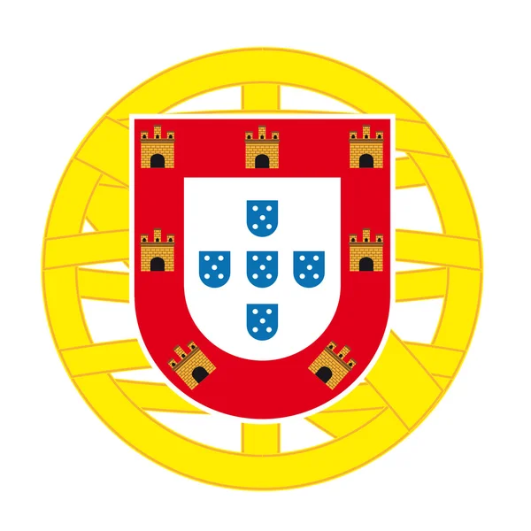 Icona ufficiale dello scudo Portogallo — Vettoriale Stock