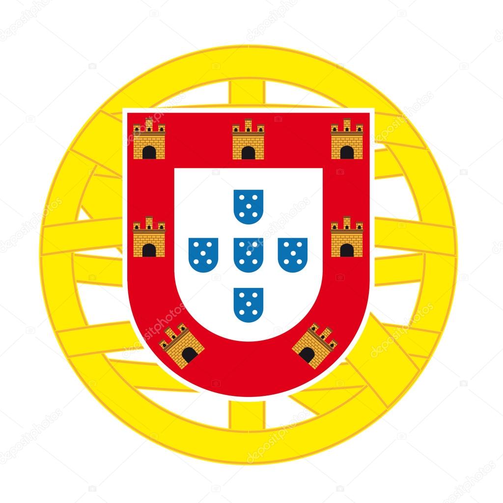 Official Portugal shield icon — Stock Vector © Studioarte2015 #87383400