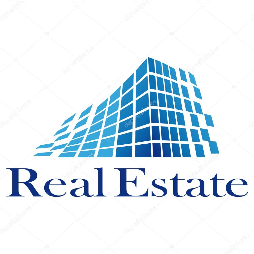 Isolate icon skyscraper with blue windows