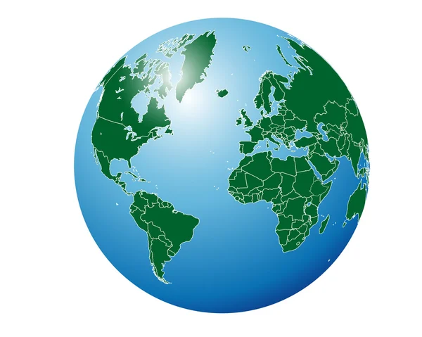 Jednoduše mezinárodní globe — Stockový vektor