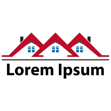 Üç konut ev simgesini